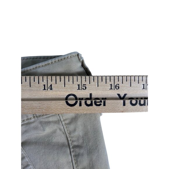 American Eagle Outfitter Khaki Pants Womens 6 Short Kick Boot Stretch School Y2K - Picture 6 of 13